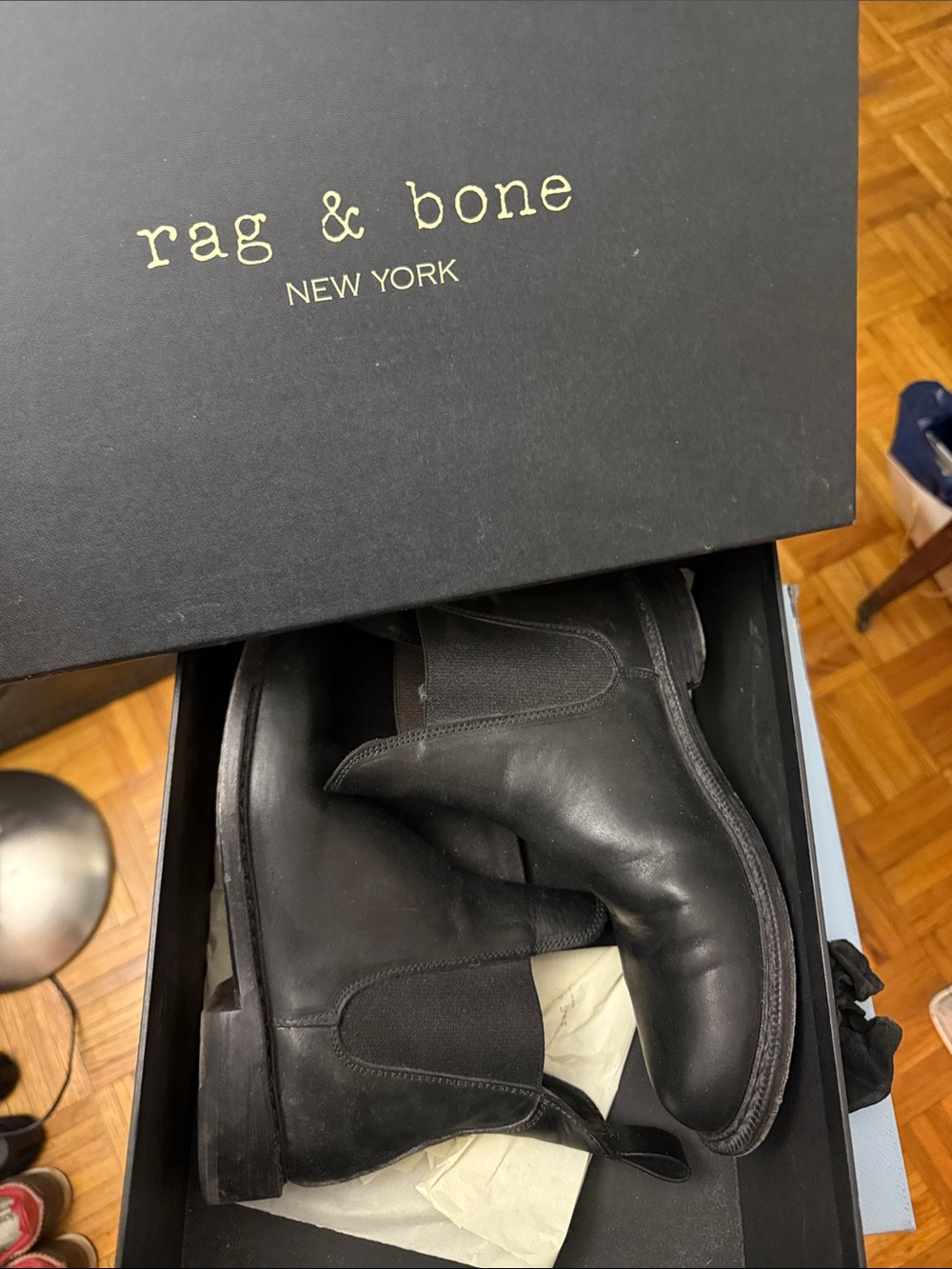 rag & bone Black Leather Chukka Boots for women